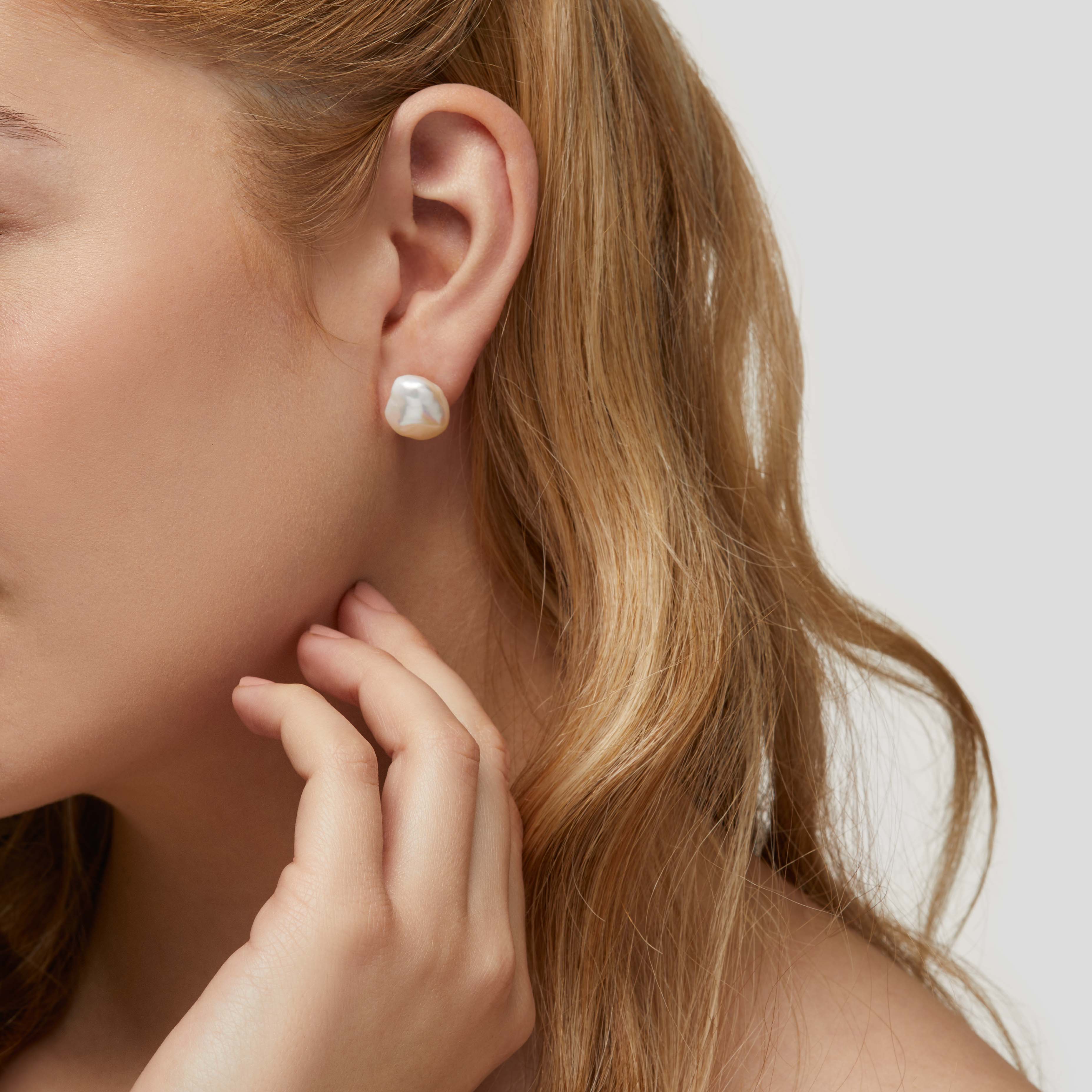 Freshwater Baroque Pearl Stud Earrings